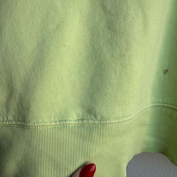 $5/$25 Aritzia Tna Cozy Fleece Boyfriend Crew Sweatshirt Size 1 Bright Green - Picture 3 of 6